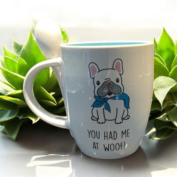 None Other - French bulldog white ceramic mug 12 ounce